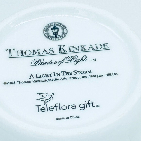 Thomas Kinkade Cup & Saucer Set A Light In The Storm Decorative‎ Teleflora - Picture 8 of 11